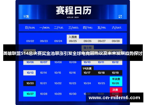 英雄联盟S14总决赛奖金池暴涨引发全球电竞圈热议及未来发展趋势探讨 英雄联盟S14总决赛奖金池暴涨引发全球电竞圈热议及未来发展趋势探讨